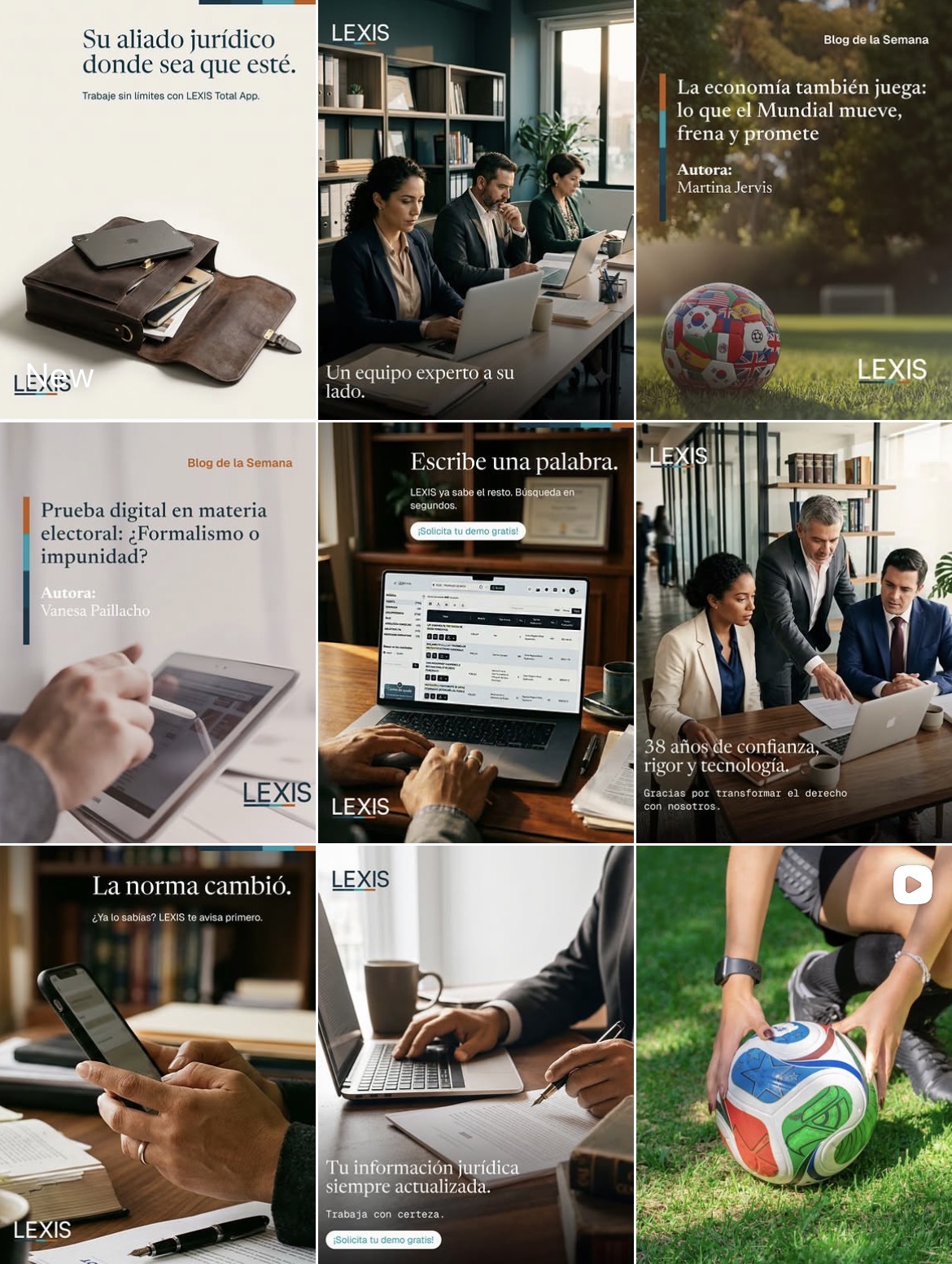 Lexis Instagram grid overview