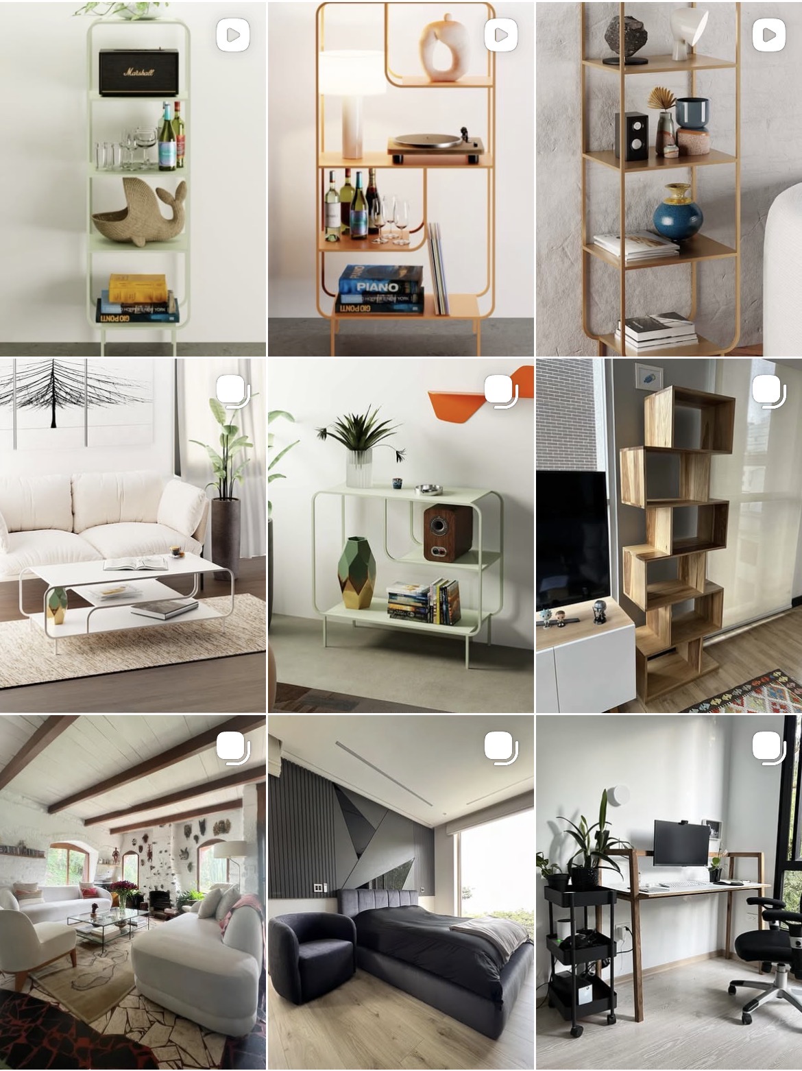 Tiendablau Instagram grid overview