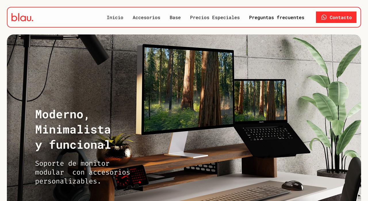 Store home page, desktop