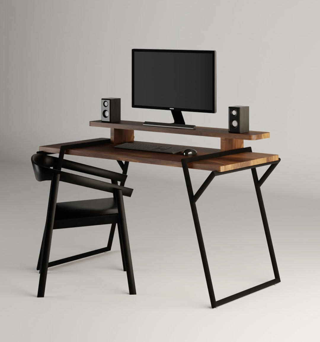 3D render of a desk