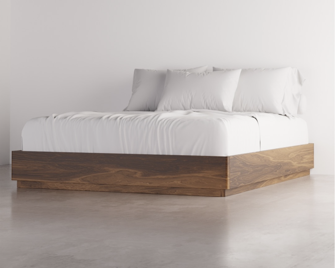 3D render of a bed